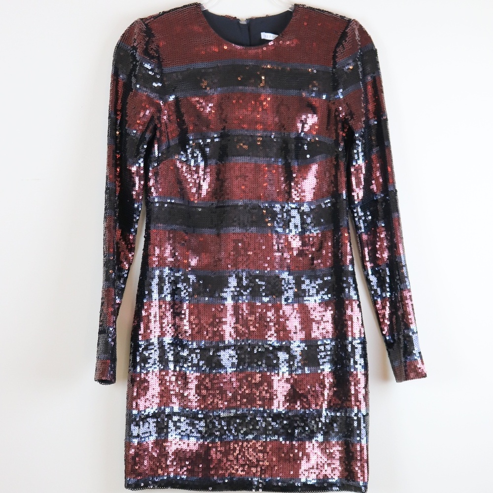 Veronica Beard All Sequins Long Sleeve Sheath Sz 0